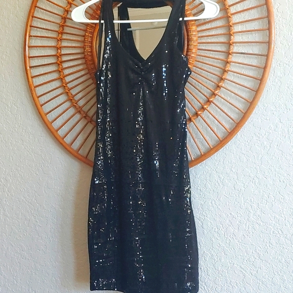 Rachael & Chloe Dresses & Skirts - Rachael & Chloe Black Sequin Mini Party Dress Size S